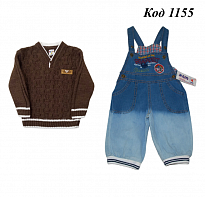 картинка Tr Костюм для хлопчика (комбінезон + светер) . 1,2 роки   2(1) шт. магазин Одежда+ являющийся официальным дистрибьютором