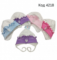 картинка ,YO Шапка трикотажна для дівчинки (на зав'язках)  CDA-162  36-38  10(5)шт магазин Одежда+ являющийся официальным дистрибьютором