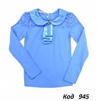 картинка Tr Кофта-блуза стрейч BNN 6623 гипюр/атлас 140-176   4 шт. магазин Одежда+ являющийся официальным дистрибьютором